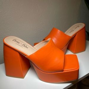 Chunky Slip-on Heels